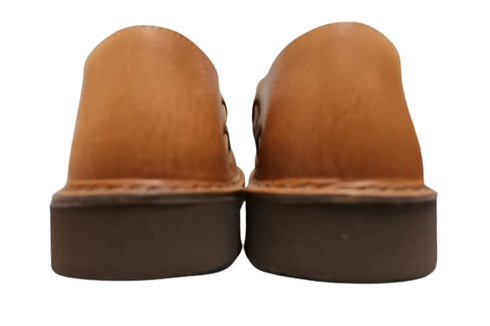 【Organic handloom GUNA ブラウン】メリージェーンタイプのストラップシューズ